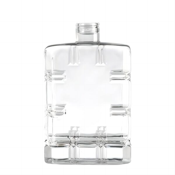 750ml custom engraved square bottle for spirits