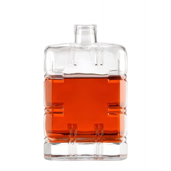 750ml custom engraved square bottle for spirits