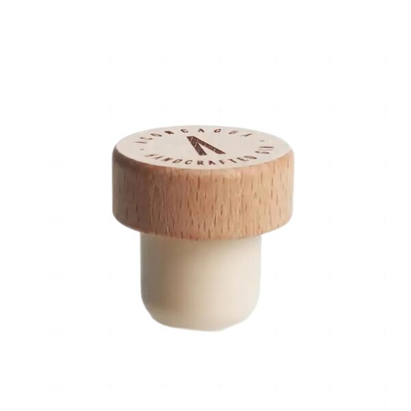 custom logo engraved wooden top synthetic corks