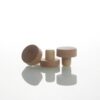 Custom Round wooden top 18.5mm T bar stoppers for Whiskey bottles