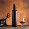 500ml 700ml 750ml dark color coating flat shoulder tall glass bottle