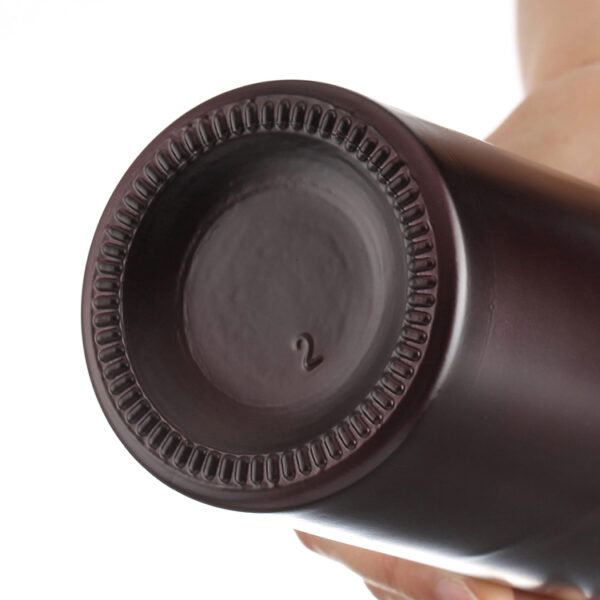 500ml 700ml 750ml dark color coating flat shoulder tall glass bottle