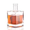 500ml custom super flint crystal glass alcoholic square bottle for vodka