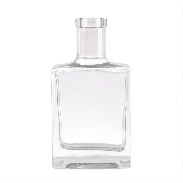 500ml custom super flint crystal glass alcoholic square bottle for vodka