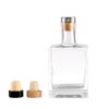 500ml custom super flint crystal glass alcoholic square bottle for vodka