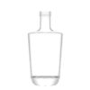 700ml 800g thickness bottom flat shoulder glass liquor bottle with cork stopper