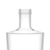 700ml 800g thickness bottom flat shoulder glass liquor bottle with cork stopper
