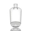 700ml 800g thickness bottom flat shoulder glass liquor bottle with cork stopper