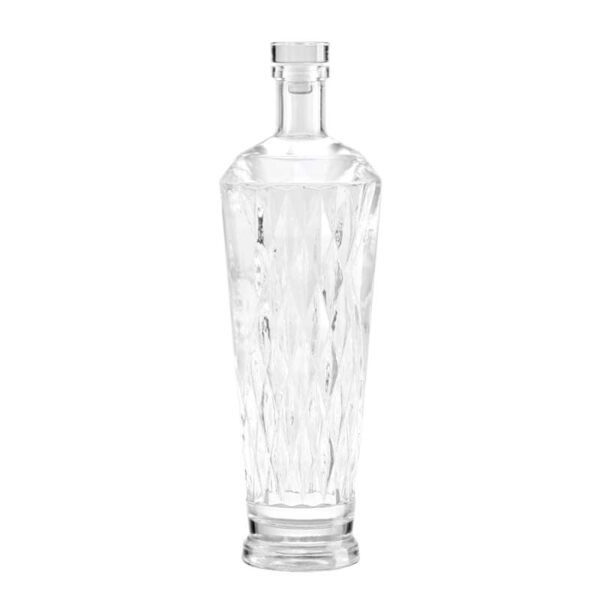 700ml premium engraved diamond cut crystal glass bottle