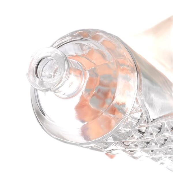 700ml premium engraved diamond cut crystal glass bottle
