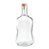 700ml private logo embossing rum bottle super flint glass