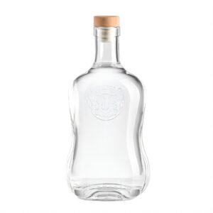 700ml private logo embossing rum bottle super flint glass