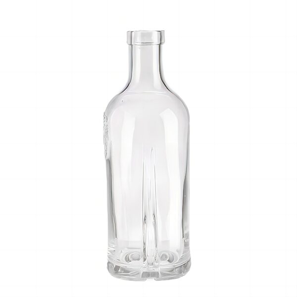 700ml private logo embossing rum bottle super flint glass