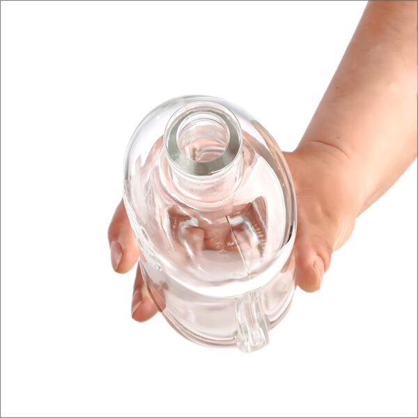 700ml private logo embossing rum bottle super flint glass