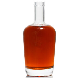 750ml 780g round rum glass bottle manufacturer direct supply