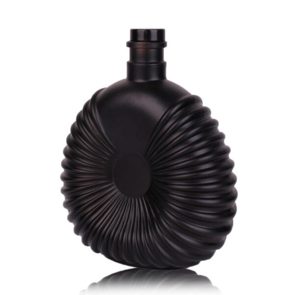 500ml 800g Spraying matte black spirit bottle free samples available