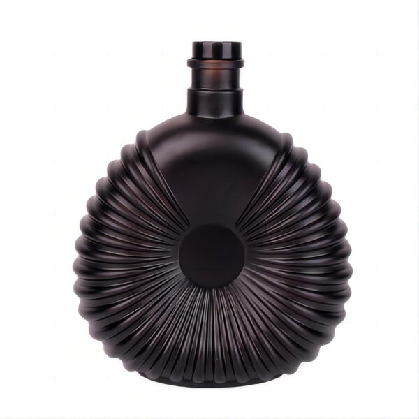 500ml 800g Spraying matte black spirit bottle free samples available