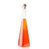 500ml Scalloped juice glass bottle unique design screen print