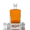 500ml embossed bottom design square vodka bottle free samples available