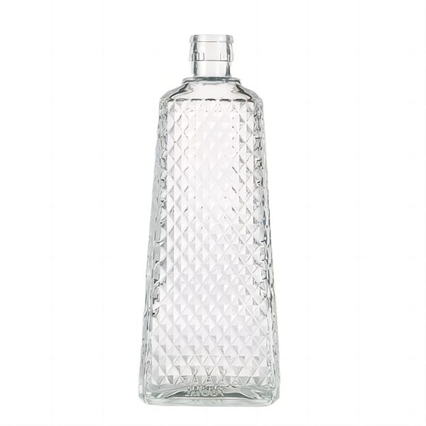 700ml diamonde full cut engraved premium quality square glass bottle