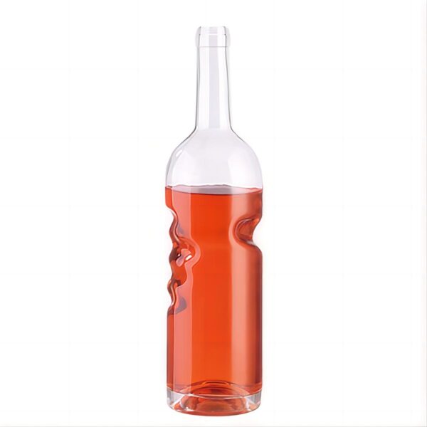 750ml super flint glass god hand design vodka bottle