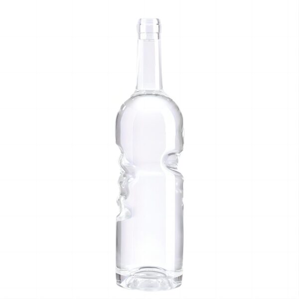 750ml super flint glass god hand design vodka bottle