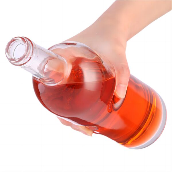750ml super flint glass god hand design vodka bottle