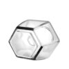 865ml 520g Hexagonal glass jar with pot belly