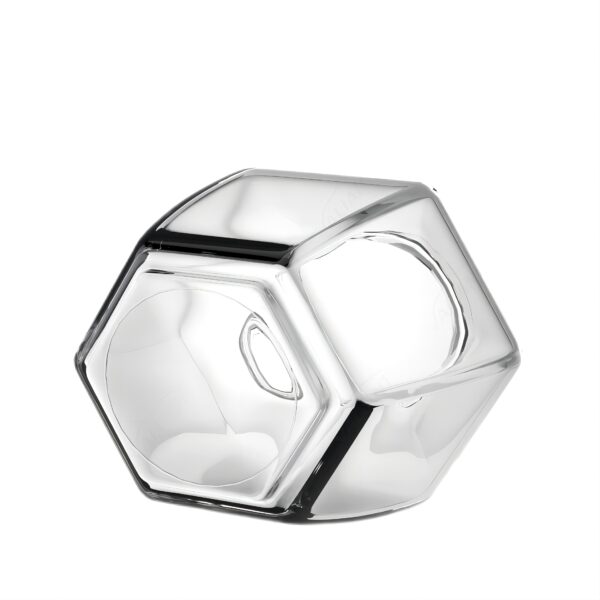 865ml 520g Hexagonal glass jar with pot belly