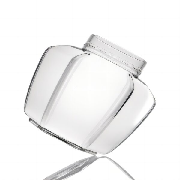 865ml 520g Hexagonal glass jar with pot belly