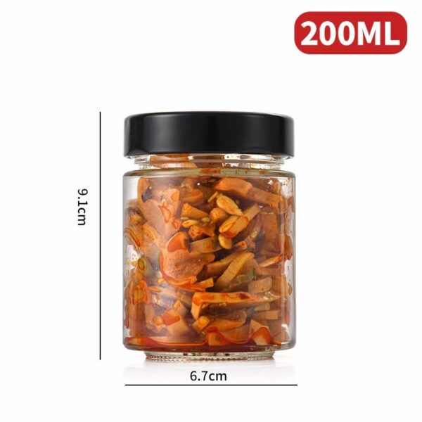 small size glass jars With Lids spice storage glass jar