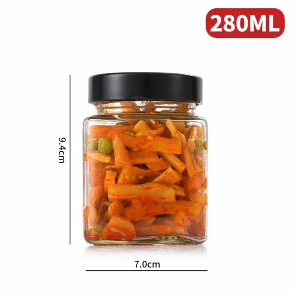 small size glass jars With Lids spice storage glass jar