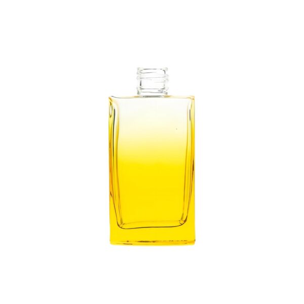 Cosmetic 100 ml Green Colored Square Lotion Cream Bottles Glass Perfume Diffuser Bottle with Metal Cap