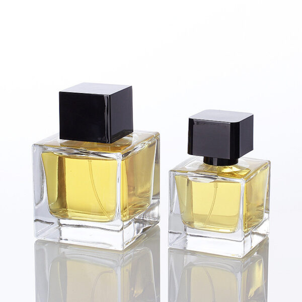 Wholesale 30ml50ml100ml square clear perfume bottle spray cap