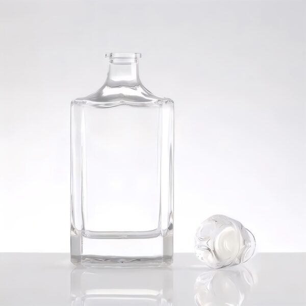 700ml High Borosilicate Glass Bottles Liquor Bottle for vodka bottling with caps