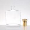 700ml Wholesale luxury square flat glass whisky bottle brandy bottle