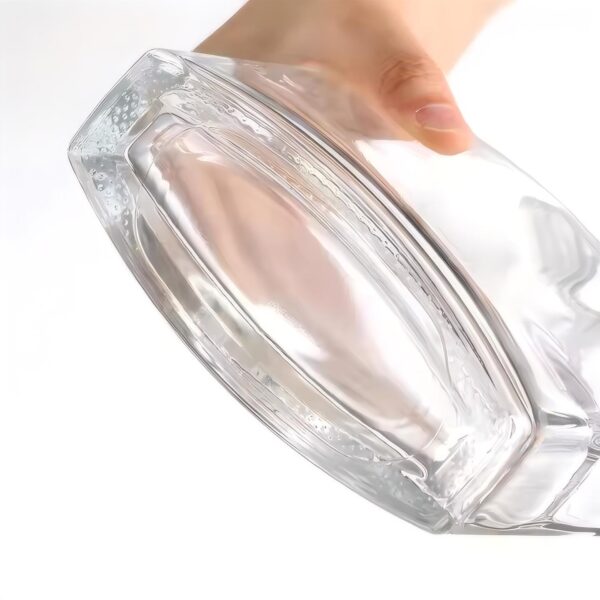 700ml Wholesale luxury square flat glass whisky bottle brandy bottle
