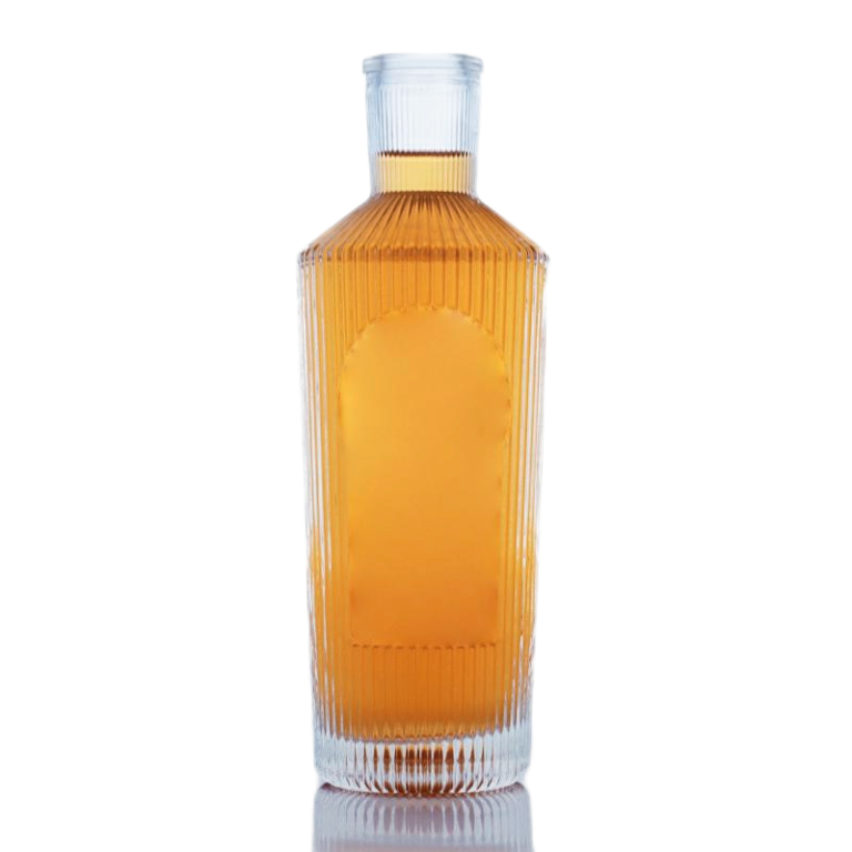 500ml 700ml Buventa botella de vidrio Super Flint botella de tequila de vidrio de forma redonda con corcho Sinobottles Packaging supplying
