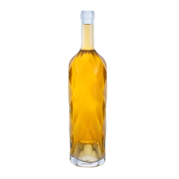 750ml White wine Glass Spirit Liquor Bottle Engraved Glass Whisky high end design by Shandong Sinobottles