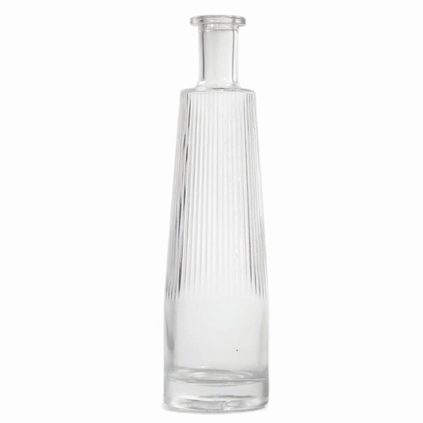 750ml engraved stripes tequila glass bottle factory direct wholesale T cork supplied by Sinobottles