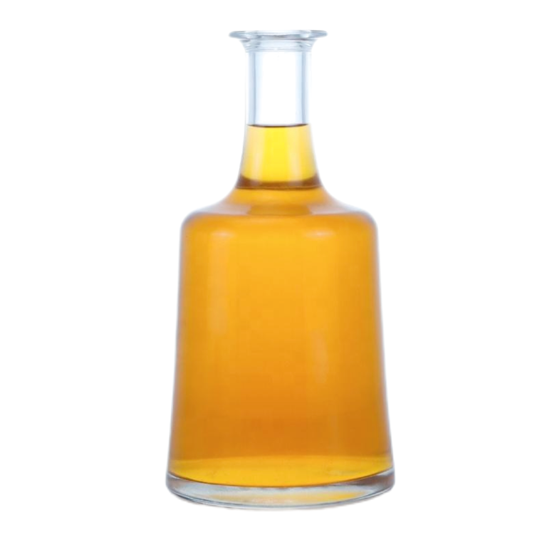 750ml long neck Wholesale Sinobottles Stocked Transparent super flint glass bottles mason jar with glass cork for tequila